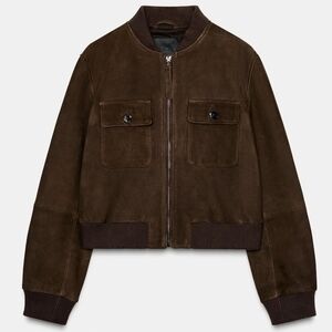 SUEDE LEATHER BOMBER JACKET ZW COLLECTION LIMITED EDITION